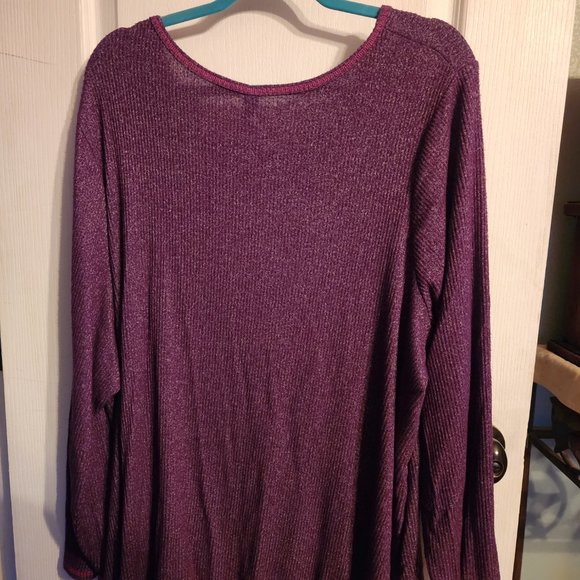 Lane Bryant purple waffle top Plus size 26/28 - Picture 2 of 3